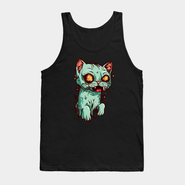 Zombie Cat Tank Top by KilkennyCat Art